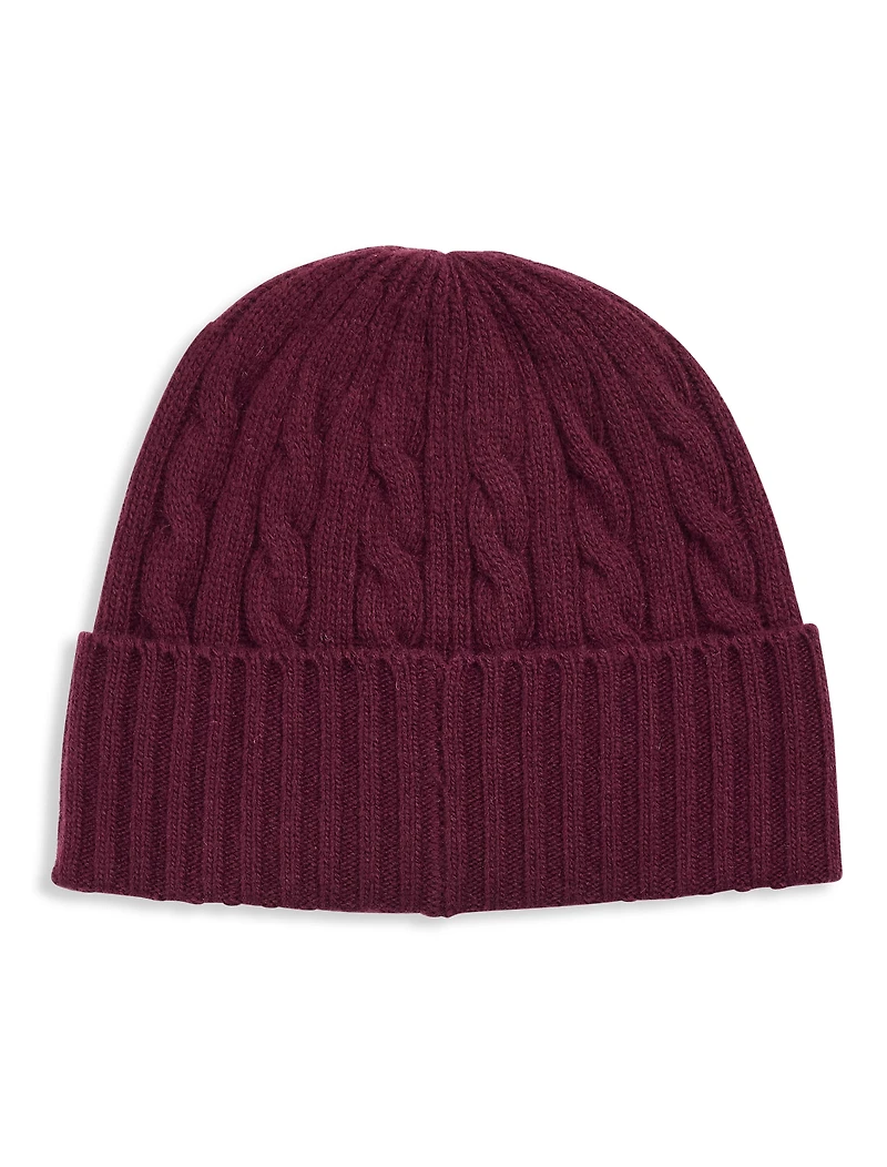 Classic Cable-Knit Beanie Cap