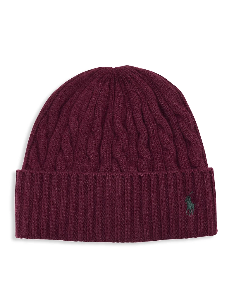Classic Cable-Knit Beanie Cap