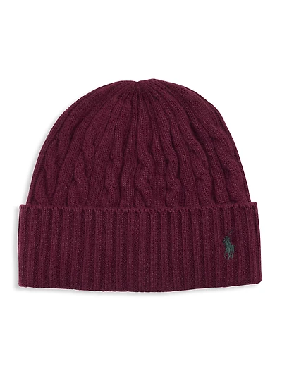 Classic Cable-Knit Beanie Cap