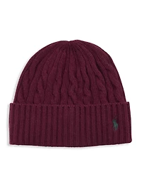 Classic Cable-Knit Beanie Cap