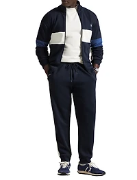 Double-Knit Mesh Mockneck Sweater