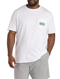 Golfer Whale Graphic Pocket T-Shirt