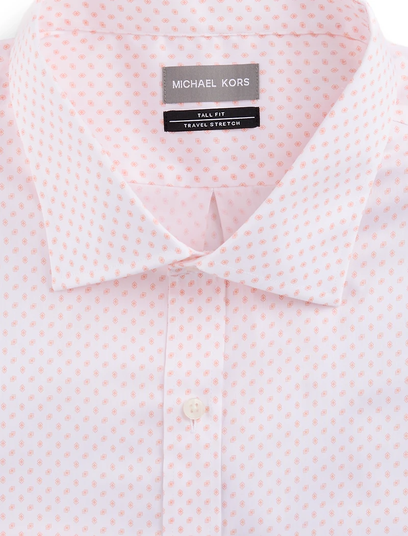 Mini Geometric Print Performance Dress Shirt