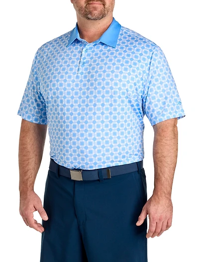 Mosaic Geometric Performance Polo Shirt