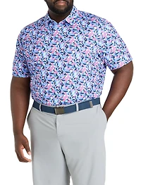 Dogwood Floral Geometric Polo Shirt