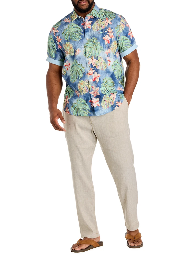 Nova Wave Jungle Seersucker Sport Shirt