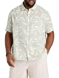 Leaf Print Sport Shirt