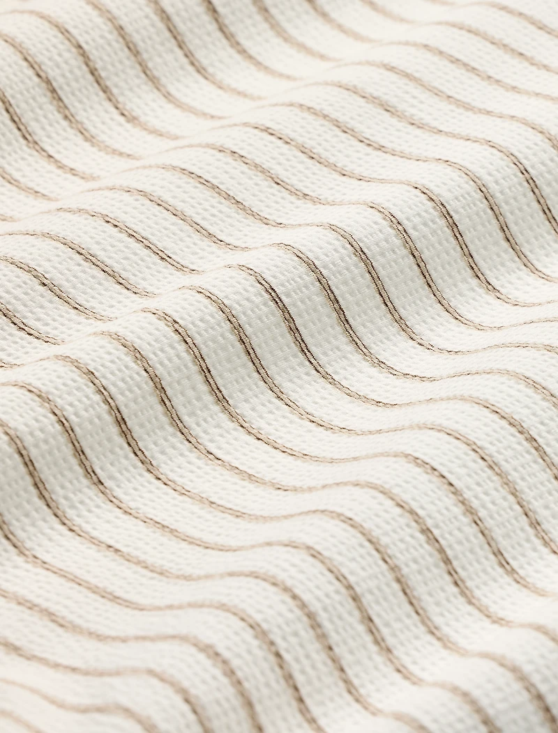 Textured Striped Crewneck T-Shirt