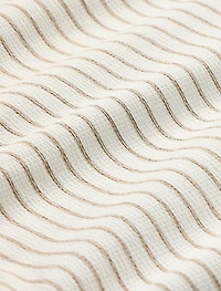 Textured Striped Crewneck T-Shirt