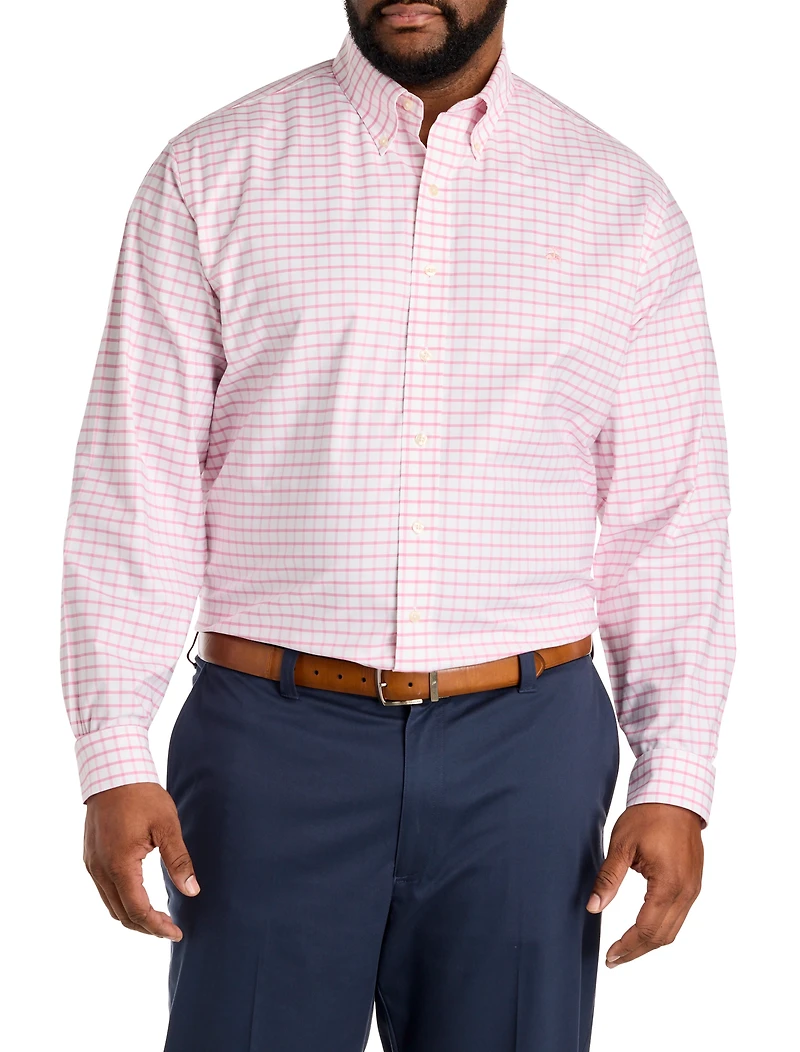 Non-Iron Windowpane Oxford Sport Shirt