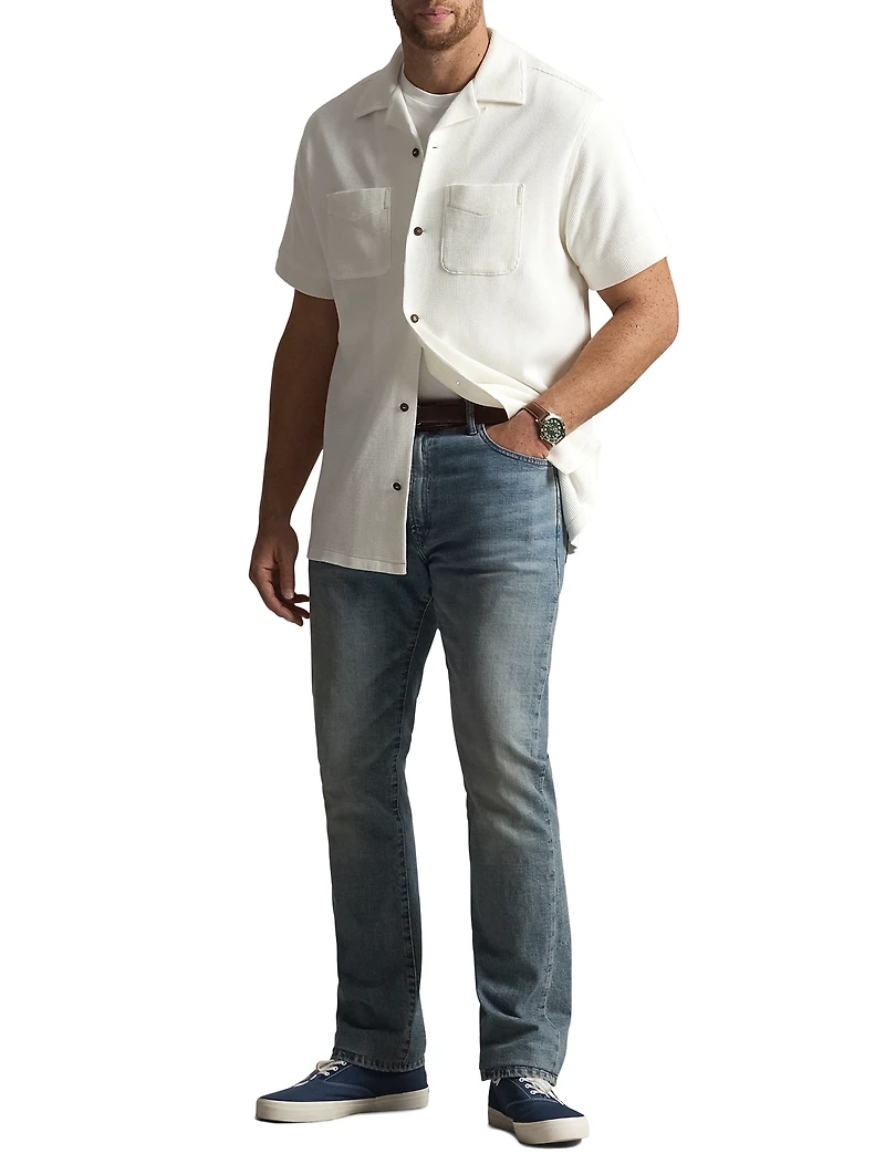 Waffle Knit Camp Shirt