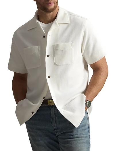 Waffle Knit Camp Shirt