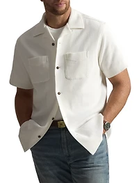 Waffle Knit Camp Shirt