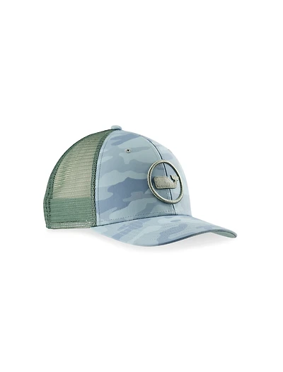 Performance Camo Whale Dot Trucker Hat