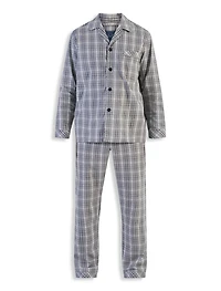Plaid Woven Pajama Set