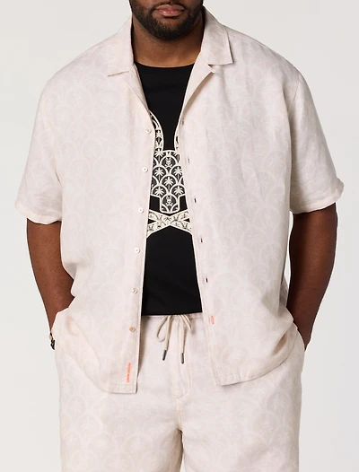 Brad Print Linen-Blend Sport Shirt