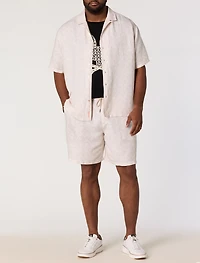 Brad Print Linen-Blend Shorts