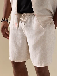 Brad Print Linen-Blend Shorts