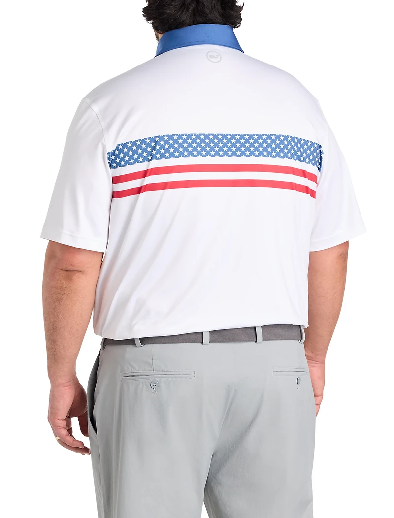 Americana Stripe Sankaty Performance Polo Shirt