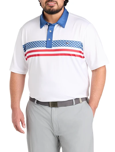Americana Stripe Sankaty Performance Polo Shirt