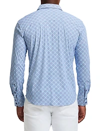 Caspian Geometric Stretch Sport Shirt
