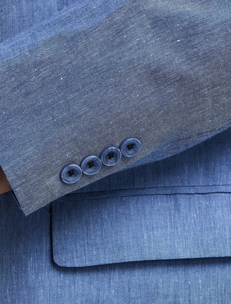 Linen-Blend Suit Jacket