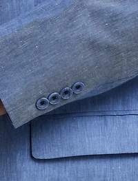 Linen-Blend Suit Jacket