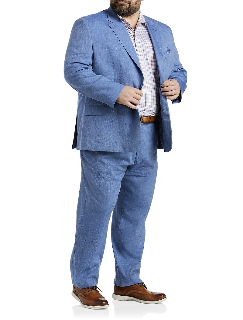 Linen-Blend Suit Jacket