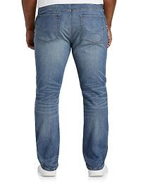Damaged Blue Tapered-Fit Destructed Jeans