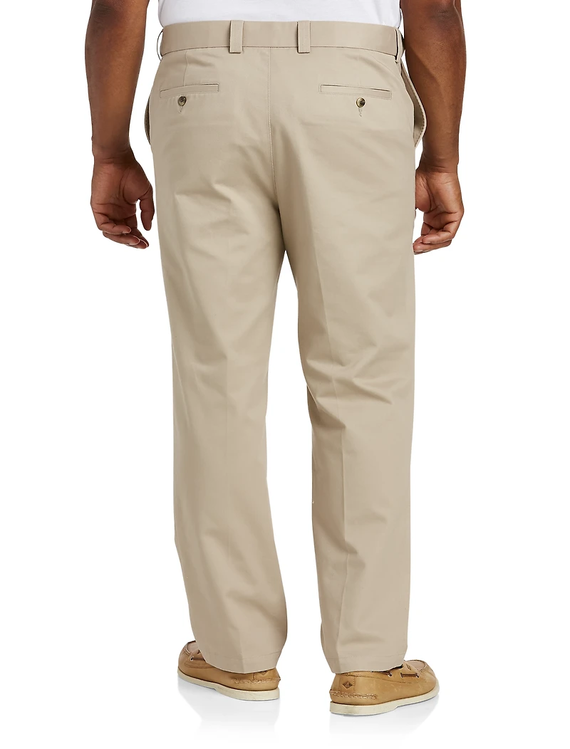 Flat-Front Twill Pants