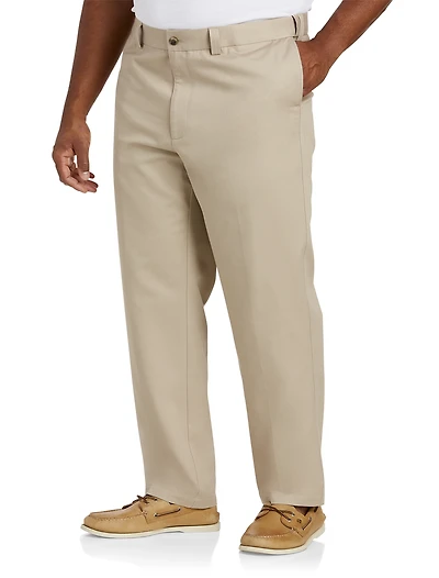 Flat-Front Twill Pants