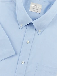 Short-Sleeve Pinpoint Dress Shirt