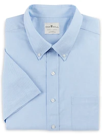 Short-Sleeve Pinpoint Dress Shirt