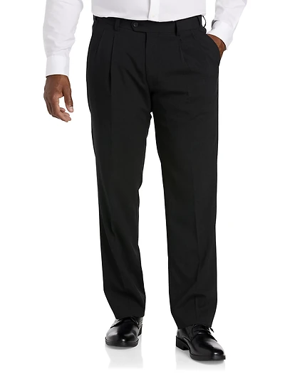 Perfect Fit Waist-Relaxer Pleated Suit Pants