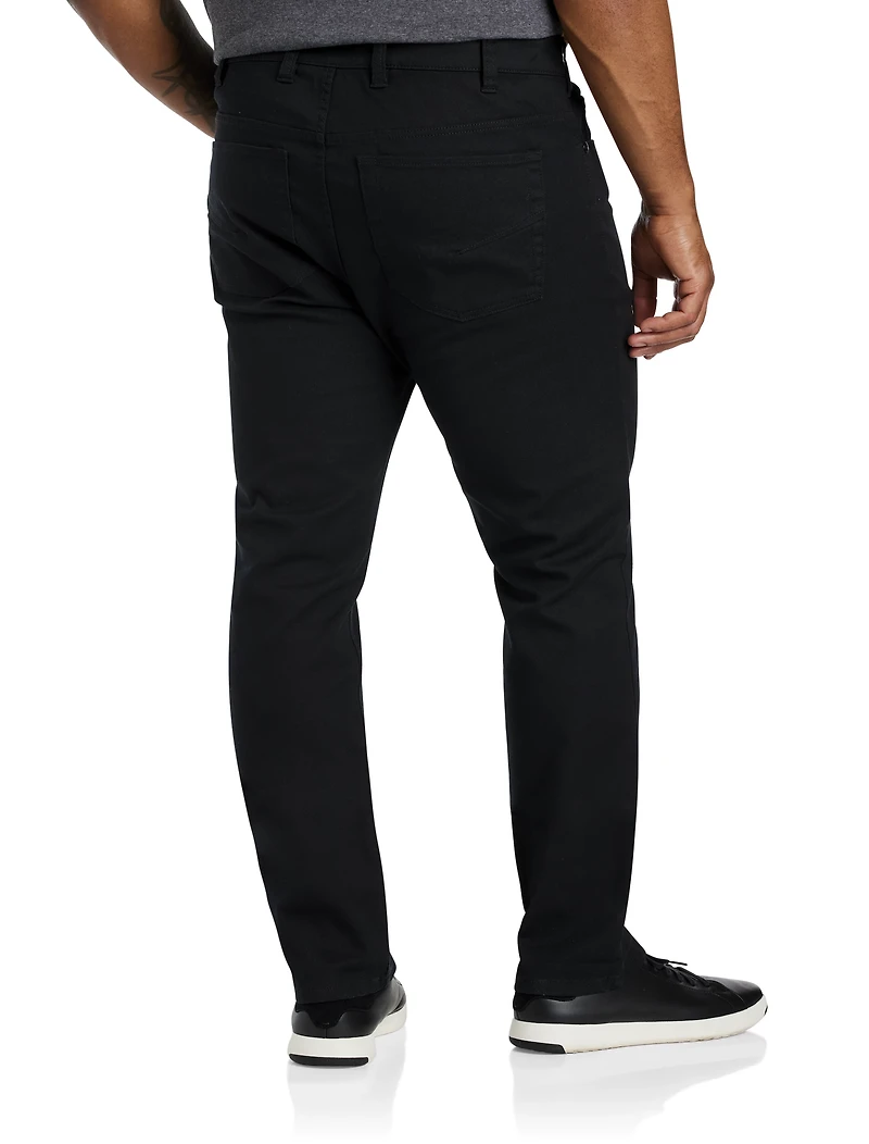 Black Eco Tapered-Fit Stretch Jeans
