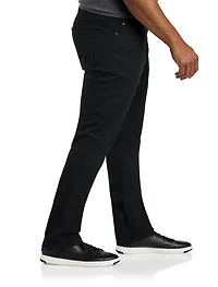 Black Eco Tapered-Fit Stretch Jeans