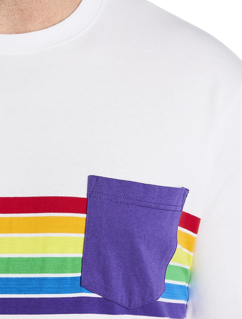 Pride Stripe Moisture-Wicking Pocket T-Shirt