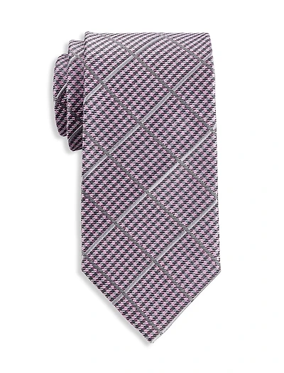 Grid Patterned Silk Tie