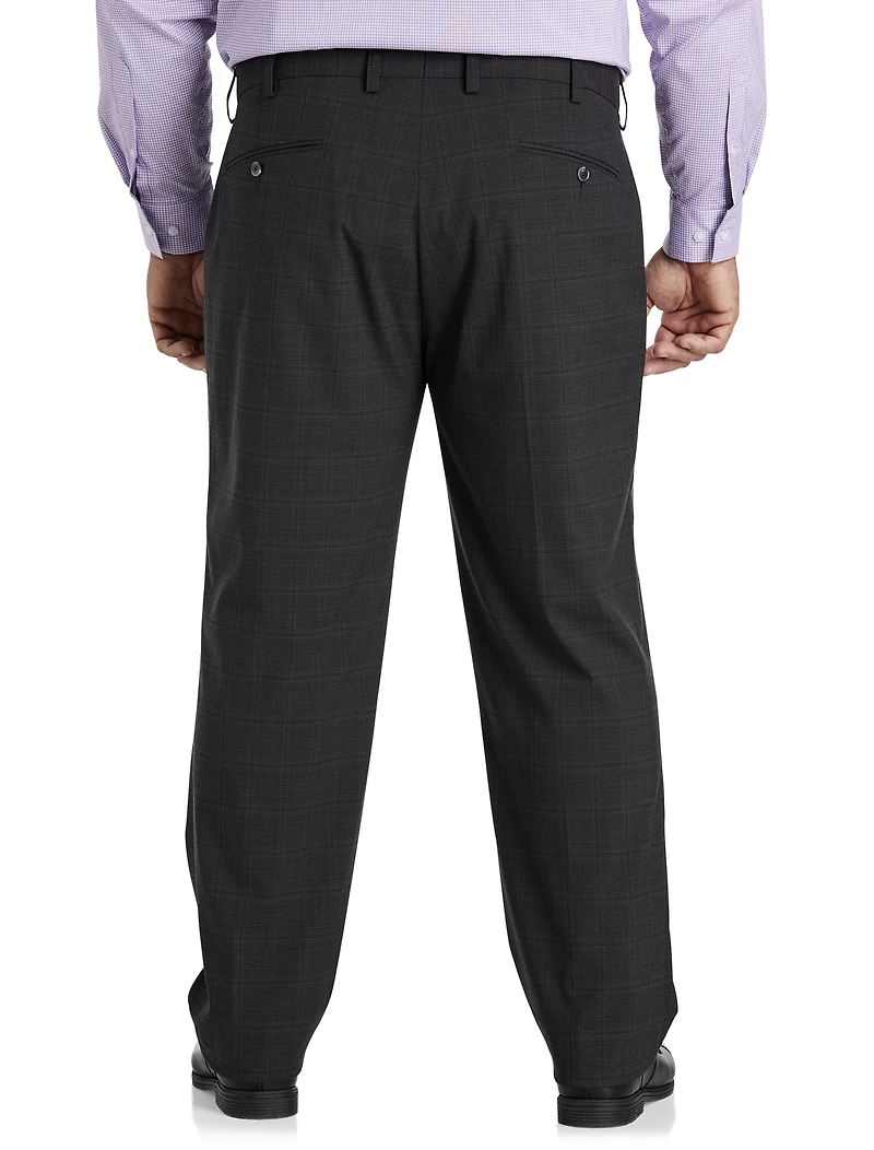 Waist-Relaxer Patterned Suit Pants