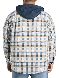 Plaid Hooded Shirt Jacket