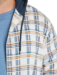 Plaid Hooded Shirt Jacket