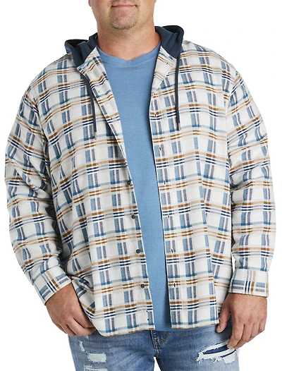 Plaid Hooded Shirt Jacket