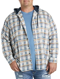 Plaid Hooded Shirt Jacket