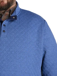 Quilted Mockneck Pullover