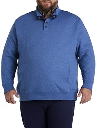 Quilted Mockneck Pullover