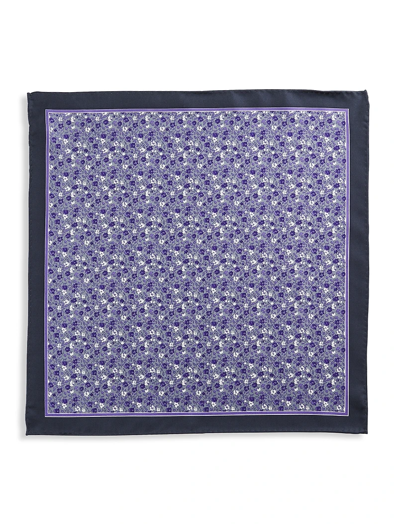 Mini Floral Silk Pocket Square