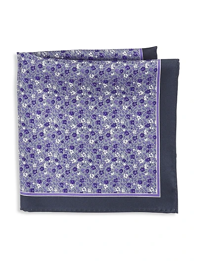 Mini Floral Silk Pocket Square