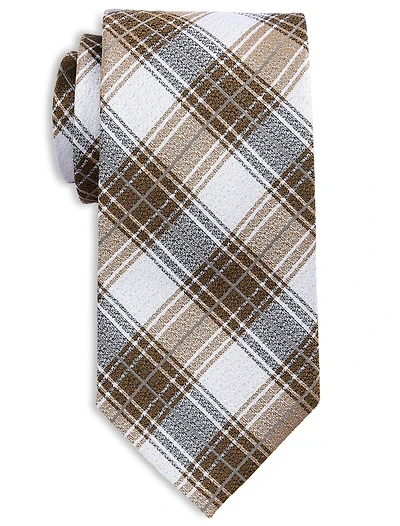 Brushed Plaid Silk Tie