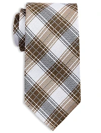 Brushed Plaid Silk Tie