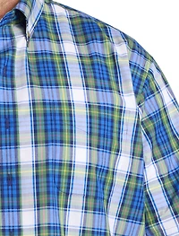 Easy-Care Multi Plaid Sport Shirt